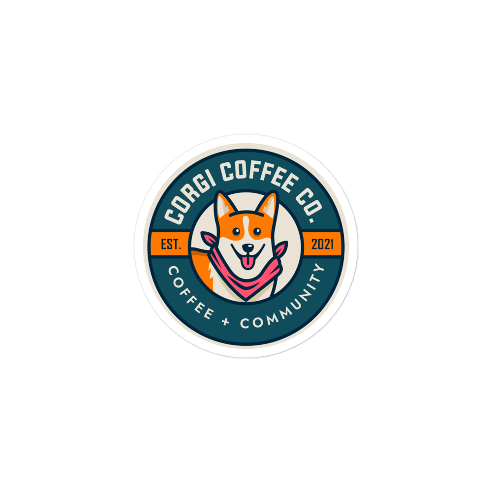 Corgi Coffee Co. Logo Stickers