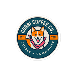 Corgi Coffee Co. Logo Stickers