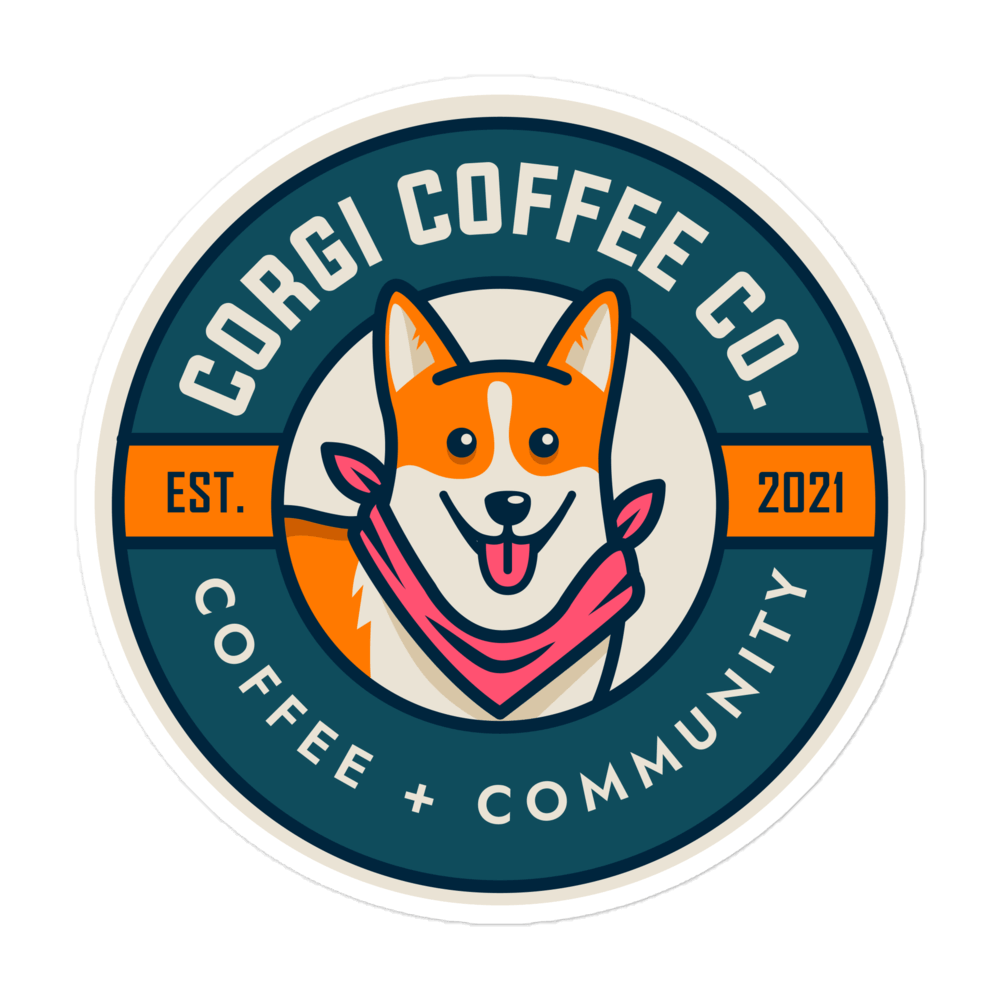 Corgi Coffee Co. Logo Stickers