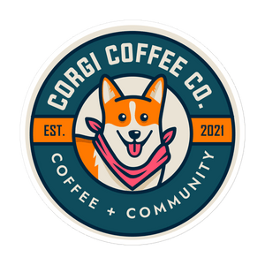 Corgi Coffee Co. Logo Stickers