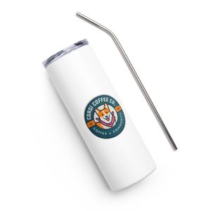 Corgi Coffee Co. Logo White Tumbler